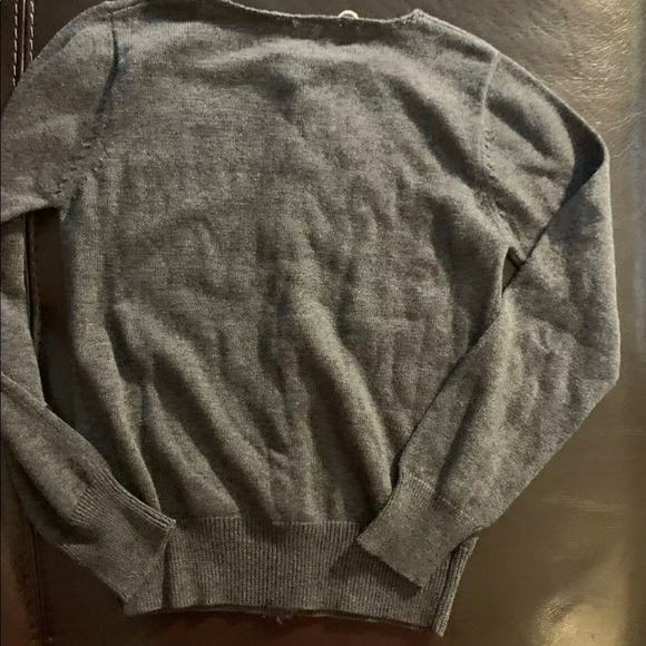 NEW WHEAT DANISH DESIGN GIRLS CLASSIC KNIT CARDIGAN DARK GREY - Picture 3 of 3